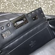 Valentino Rockstud Alcove Box Bag With All-Over Black Studs DAN0NO 19 cm - 2