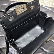Valentino Rockstud Alcove Box Bag With All-Over Black Studs DAN0NO 19 cm - 3