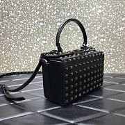 Valentino Rockstud Alcove Box Bag With All-Over Black Studs DAN0NO 19 cm - 4
