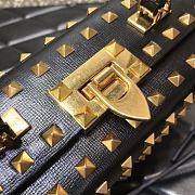 Valentino Rockstud Alcove Box Bag With All-Over Gold-tone Studs DAN0NO 19 cm - 2