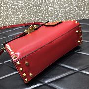 Valentino Small Rockstud Alcove Handbag Red WAX0NO Size 22 cm - 5