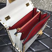 Valentino Small Rockstud Alcove Handbag White WAX0NO Size 22 cm - 5