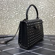 Valentino Small All-Over Black Studs Alcove Handbag DAN0NO Size 22 cm - 4