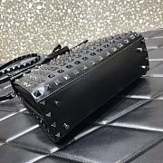 Valentino Small All-Over Black Studs Alcove Handbag DAN0NO Size 22 cm - 3