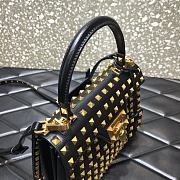 Valentino Small All-Over Gold-tone Studs Alcove Handbag DAN0NO Size 22 cm - 6
