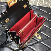 Valentino Small All-Over Gold-tone Studs Alcove Handbag DAN0NO Size 22 cm - 5