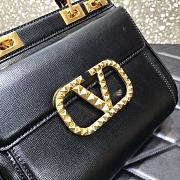 Valentino Medium Rockstud Alcove Handbag Black BQZ0NO Size 23 cm - 6