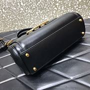 Valentino Medium Rockstud Alcove Handbag Black BQZ0NO Size 23 cm - 4