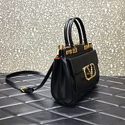 Valentino Medium Rockstud Alcove Handbag Black BQZ0NO Size 23 cm - 3