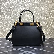 Valentino Medium Rockstud Alcove Handbag Black BQZ0NO Size 23 cm - 2