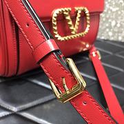 Valentino Medium Rockstud Alcove Handbag Red BQZ0NO Size 23 cm - 3