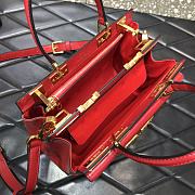 Valentino Medium Rockstud Alcove Handbag Red BQZ0NO Size 23 cm - 2