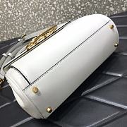 Valentino Medium Rockstud Alcove Handbag White BQZ0NO Size 23 cm - 3
