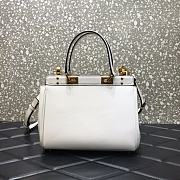 Valentino Medium Rockstud Alcove Handbag White BQZ0NO Size 23 cm - 5