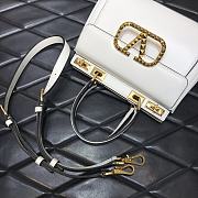 Valentino Medium Rockstud Alcove Handbag White BQZ0NO Size 23 cm - 6