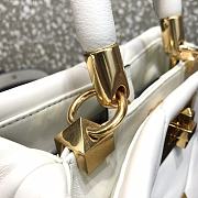 Valentino Small Roman Stud The Handle Bag White BSF0NO Size 21 cm - 6