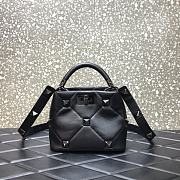 Valentino Small Roman Stud The Handle Bag With Tonal Studs BSF0NO Size 21 - 1
