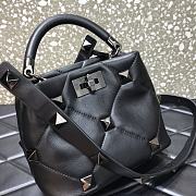 Valentino Small Roman Stud The Handle Bag With Tonal Studs BSF0NO Size 21 - 3