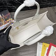 D&G Small Calfskin Daily Shopper With DG Logo Print White Size 36 cm - 4