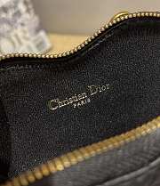 Dior Dioramour Caro Heart Pouch With Chain Black S5097 Size 11 cm - 3