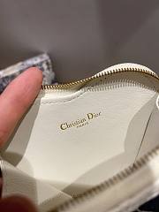 Dior Dioramour Caro Heart Pouch With Chain White S5097 Size 11 cm - 5