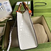 Gucci Diana Small Crocodile Tote Bag White 660195 Size 27 cm - 5