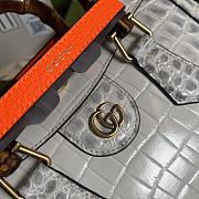 Gucci Diana Small Crocodile Tote Bag White 660195 Size 27 cm - 2