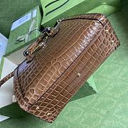 Gucci Diana Small Crocodile Tote Bag Brown 660195 Size 27 cm - 3