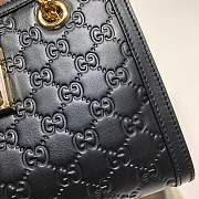 Gucci Padlock Signature Shoulder Bag Black 498156 Size 26x18x10 cm - 6