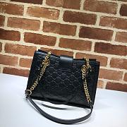 Gucci Padlock Signature Shoulder Bag Black 498156 Size 26x18x10 cm - 3