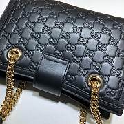 Gucci Padlock Signature Shoulder Bag Black 498156 Size 26x18x10 cm - 4