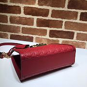Gucci Padlock Signature Shoulder Bag Red 498156 Size 26x18x10 cm - 3