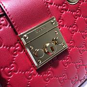 Gucci Padlock Signature Shoulder Bag Red 498156 Size 26x18x10 cm - 2