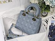 Dior Lady Dior My ABCDIOR Bag SKy Blue M0538 Size 20 cm - 4