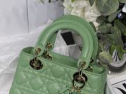 Dior Lady Dior My ABCDIOR Bag Avocado Green M0538 Size 20 cm - 3