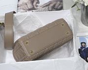 Dior Lady Dior My ABCDIOR Bag Dark Beige M0538 Size 20 cm - 4