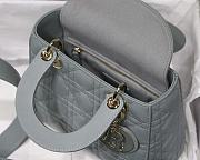 Dior Lady Dior My ABCDIOR Bag Blue Gray M0538 Size 20 cm - 6