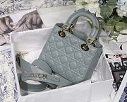 Dior Lady Dior My ABCDIOR Bag Blue Gray M0538 Size 20 cm - 3