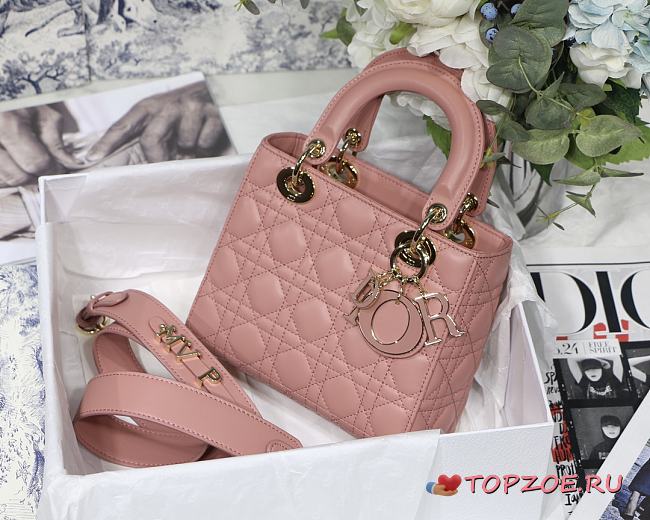 Dior Lady Dior My ABCDIOR Bag Powder Pink M0538 Size 20 cm - 1