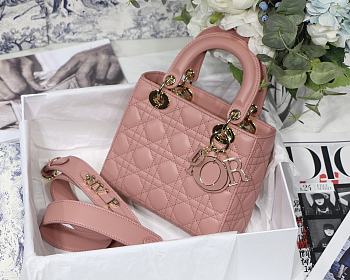 Dior Lady Dior My ABCDIOR Bag Powder Pink M0538 Size 20 cm