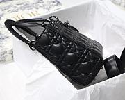 Dior Lady Dior My ABCDIOR Bag Black Metal M0538 Size 20 cm - 6
