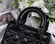Dior Lady Dior My ABCDIOR Bag Black Metal M0538 Size 20 cm - 3