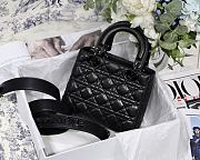 Dior Lady Dior My ABCDIOR Bag Black Metal M0538 Size 20 cm - 2