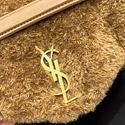 YSL Loulou Puffer Small Shearling Brown Bag 577476 Size 29×17×11cm - 2