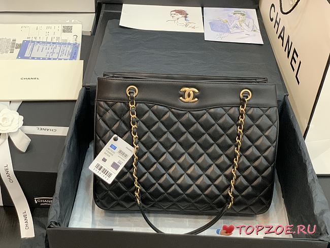 Chanel Large Coco Vintage Timeless Tote Bag Black A57030 Size 35 cm - 1