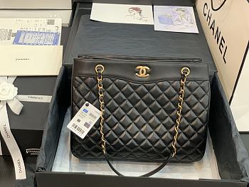Chanel Large Coco Vintage Timeless Tote Bag Black A57030 Size 35 cm