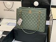 Chanel Large Coco Vintage Timeless Tote Bag Dark Mint A57030 Size 35 cm - 6