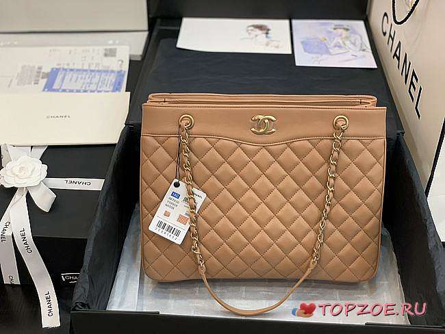Chanel Large Coco Vintage Timeless Tote Bag Light Brown A57030 Size 35 cm - 1