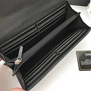 Chanel Long Wallet Black & Silver-tone Metal A80286 Size 19 cm - 6