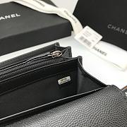 Chanel Long Wallet Black & Silver-tone Metal A80286 Size 19 cm - 5